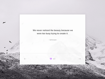 Quote Interface - Day 7 clean minimal modern nature plain quote ui ux widget