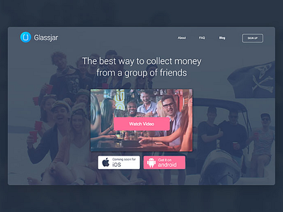 Glassjar Website app clean fun glassjar modern ui ux website yc