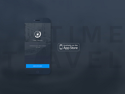 Time Travel Landing Page app clean dark ios landing page modern schedule simple uber ui ux website