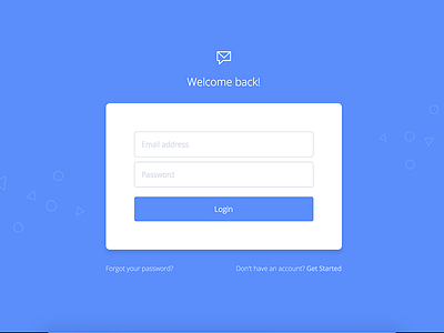 Referable Login clean envelope fun login modern shapes simple ui ux