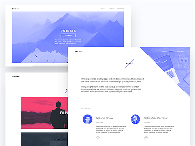 Poiesis Digital Agency Update agency clean landing page minimal modern mountains portfolio ui ux website