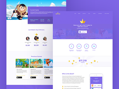 Appchamp Landing Page clean color crown fun games landing page ui ux website