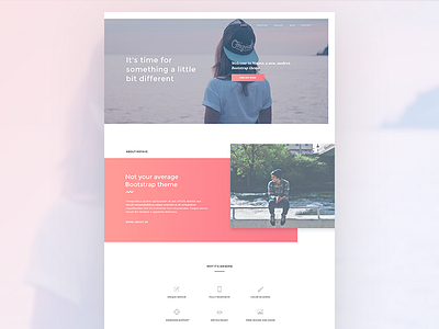 Bootstrap Theme Idea bootstrap card clean color fun landing page modern theme ui ux website