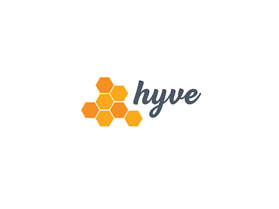 hyve Logo app bee clean hive interior design logo modern simple
