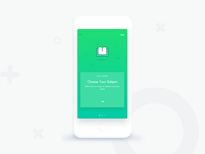 smartr on boarding app book clean education fun illustration modern school shapes tutor ui ux