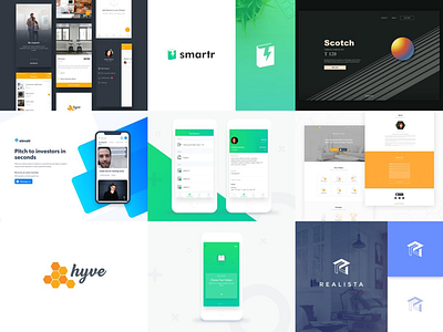 Best 9 of 2017 app best clean landing page modern ui ux website