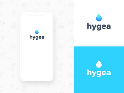 hygea logo app cleaning color drop friendly fun logo modern rounded simple water