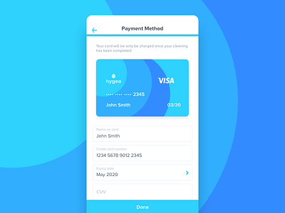 hygea credit card app bright card cleaning color fresh ios payment ui ux