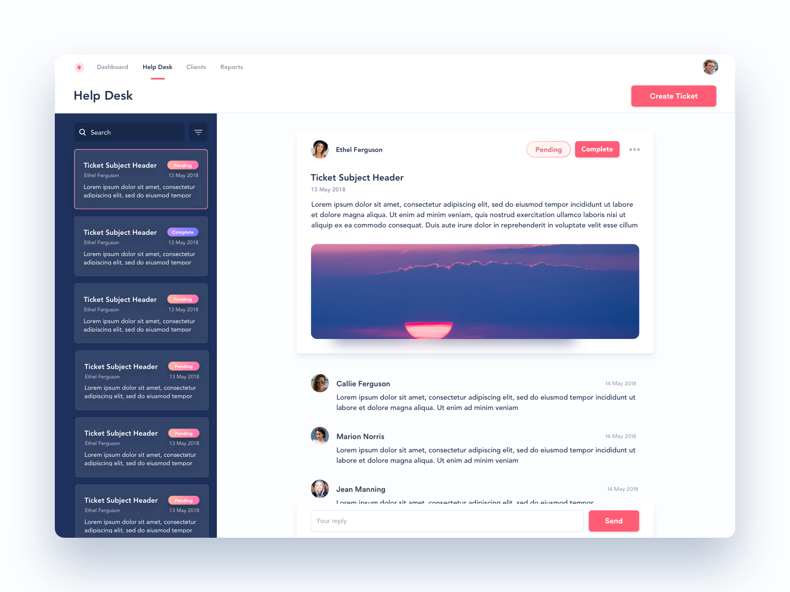 Ui Challenge Help Desk By Sebastian Petravic For Appster On Dribbble