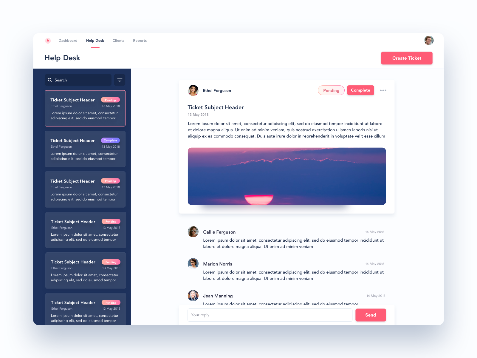 Ui Challenge Help Desk by Sebastian Petravic on Dribbble