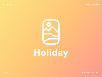 Holiday bold bright clean croatia fun holiday logo minimal modern sun sunny vibrant