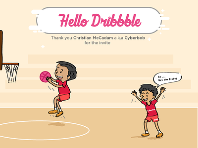 Hello Dribble first shot doodle dribble firstshot handdrawn scribble
