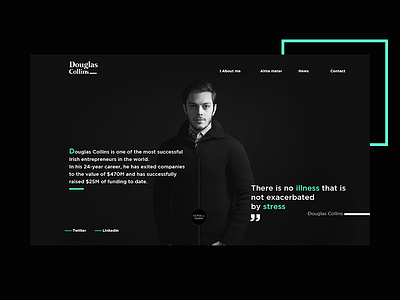 Douglas Collins black portfolio ui website white