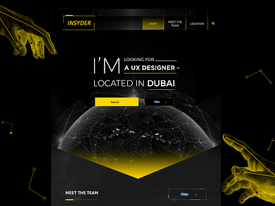 Insyder black design minimal ui uiux ux webdesign