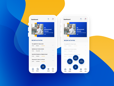 Employee_APP colourful design light minimal mobile app ui uiux userexperience white