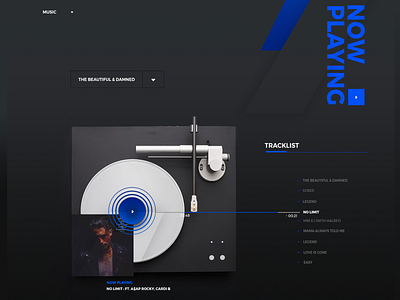 Music Player_UI cleanui dark background minimal music uiux userinterface