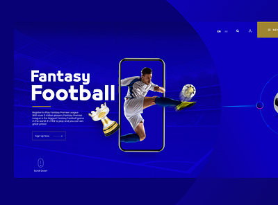 Fantasy Football. Project 3d dark design minimal ui uiux userinterface webdesign