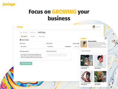 Jovinga Promo - Grow your business abstract web advertisement ecommerce ecommerce design figma jovinga jovinga.com