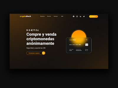 CRYPTOBLOCK | Crytocurrency Landing Page bitcoin bitcoin exchange cryptocurrency ui ux web web design