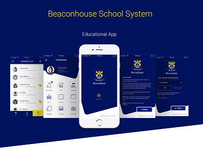 Beaconhouse School System android app design app branding design figma typography ui ux