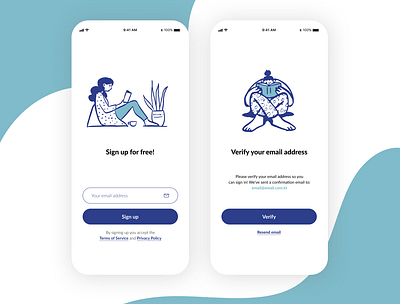 Daily UI #001 - Sign Up dailyui design figma illustration login mobile signup ui