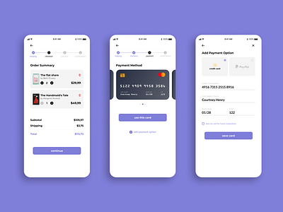 Daily UI #002 - Credit Card Checkout app checkout checkout page creditcard dailyui design figma illustration mobile order shopping ui ux