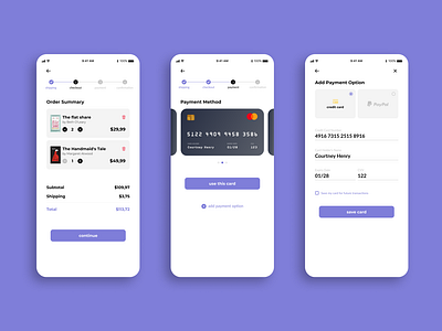 Daily UI #002 - Credit Card Checkout