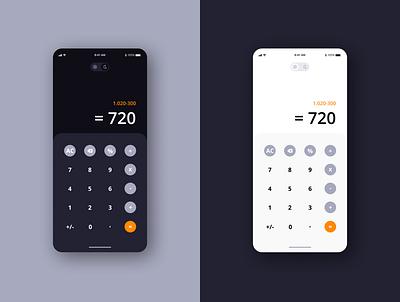 Daily UI #004 - Calculator calculator dailyui dark mode darkandlight design figma illustration light mode mobile ui ux