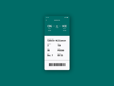 Daily UI #024 - Boarding Pass app design boarding pass dailyui design figma mobile ui user experience user interface ux web design