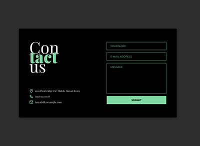 Daily UI #028 - Contact us branding contact contact us dailyui design figma ui ux