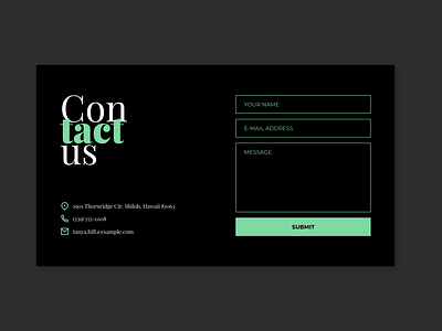 Daily UI #028 - Contact us