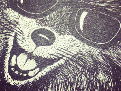 Fox screenprint fox illustration screenprint serigraphie tshirt