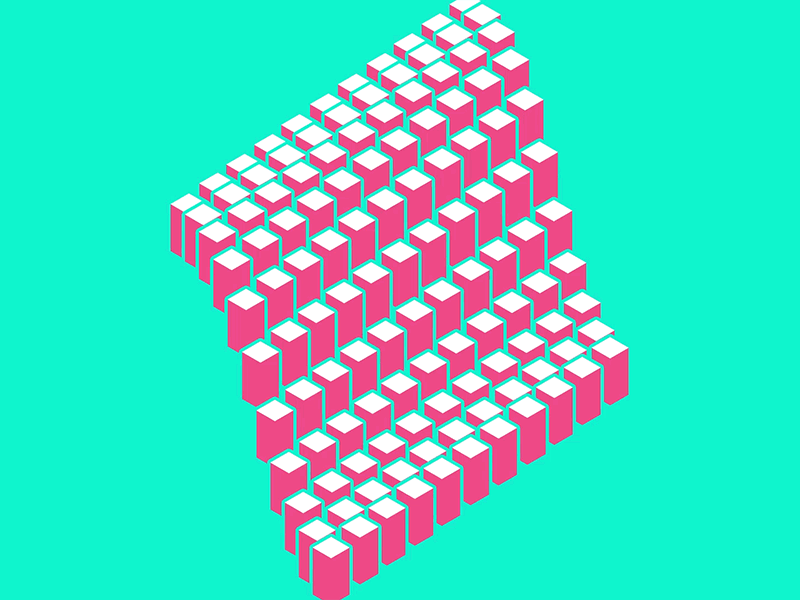 Cubes 3d animation cube cubes debut gif isometric loop motion motion design wave