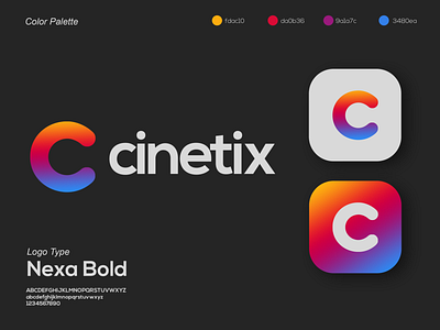 letter C logo | cinetix app icon app logo branding design gradient color gradient design gradient icon gradient logo icon icon design iconography logo logo app logo design logobrand logobranding logodesign logotype movie logo typography