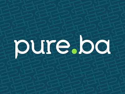 wordmark | pure ba. blue branding contemporary custom depth green identity logo pure shade typography white wordmark