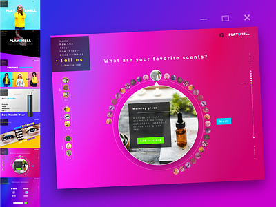 PLAYSMELL APP PAGE app design flat interface ui ui ux ux web webdesign website