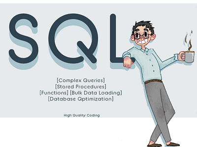 My Father's new SQL Server Fiverr page screen branding design icon illustration web