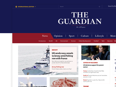 The Guardian home page