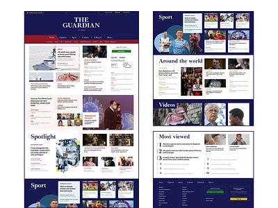 The Guardian home page article clean design grid gridsite header information architecture list magazine news site newspaper photogrid simple typography ui webdesign website