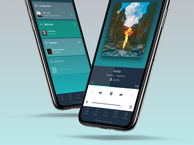 Artcore - Multiroom Audio app audio design mobile mobile app multiroom multiroom audio music player ui ux