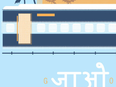 India Rail illustration india poster train