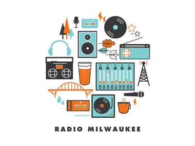 Radio Milwaukee Fall Shirt fall icons leaves milwaukee music radio
