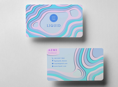 Liquid Abstract - Business Card abstract abstract design business card illustration pastel color unique business card