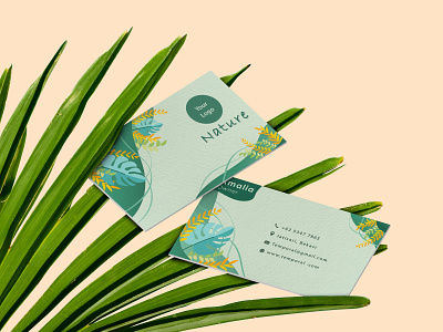 Nature Leaves - Business Card business card illustration leaves nature nature business card nature illustration
