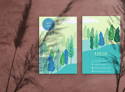 Nature Leaf - Business Card business card nature leaf leaves nature