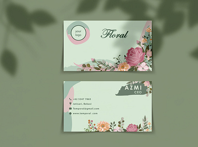 Floral Nature - Business Card business card flowerdesign leaves nature