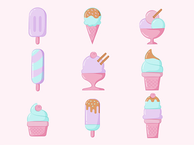 Ice Cream - Icon Set aesthetiicicon icecream icecreamicon icon iconset pastelicon