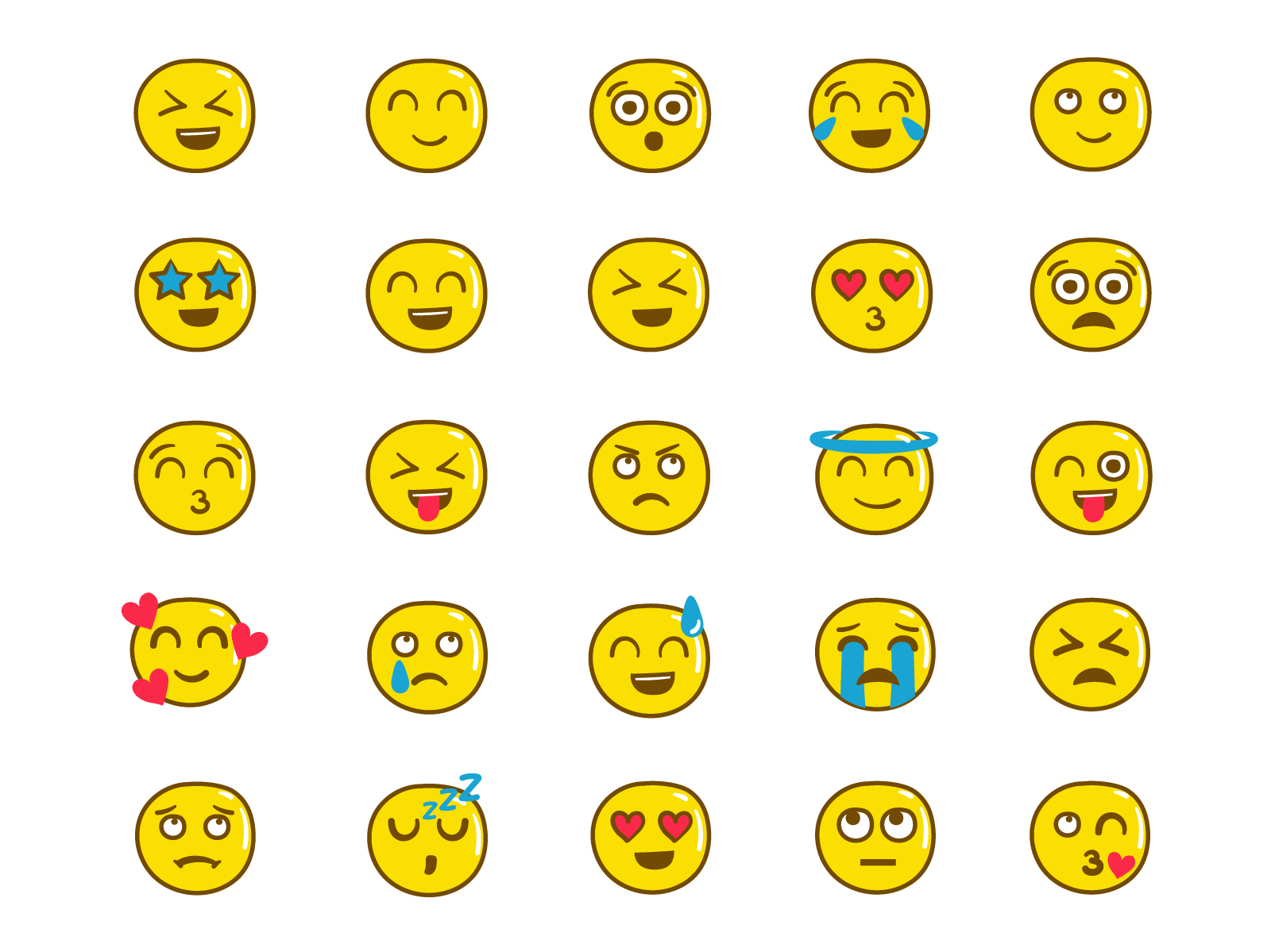 Expressions - Emoticon by Amalia Azmi Azkiya on Dribbble