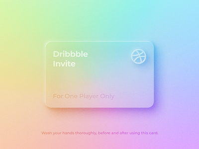 Dribbble Invitation card clean covid19 design flat icon invitation minimal neumorphic typography ui ux