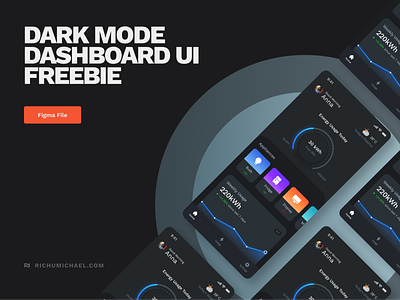 Dark Mode Dashboard UI Freebie app clean dark dashboard ui download flat freebie freebie friday minimal typography ui ux vector